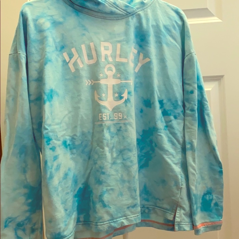 A sky blue hoodie